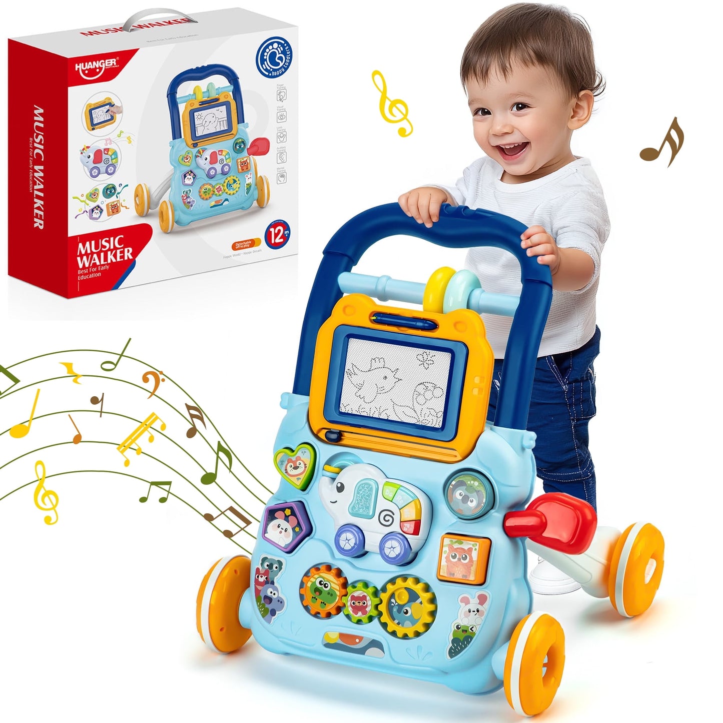 Haunger Baby Activity Walker with Lights & Music – Fun & Safe Walking Support for 6M+