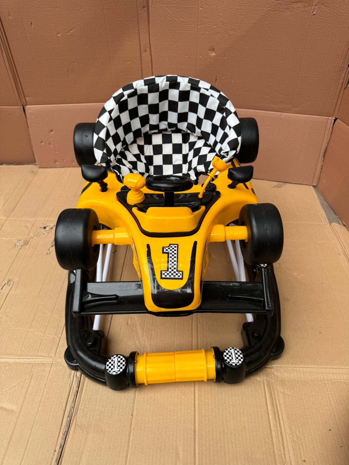 2-in-1 Formula Car Baby Walker – Rocking & Walking Mode with Lights & Music