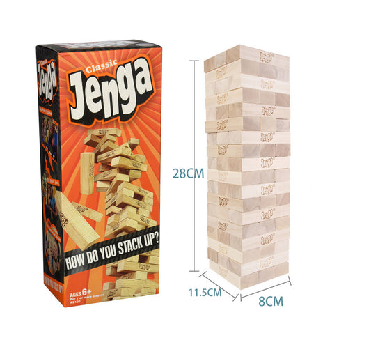 Classic Jenga Block Game – Fun & Educational Stacking Toy for Kids & Family