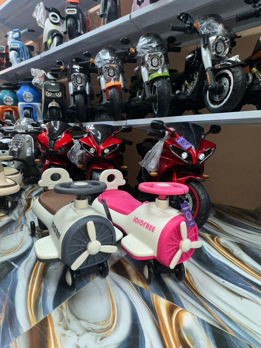 Kids Airplane Style Ride-On Push & Sliding Toy Car