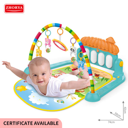 3-in-1 Newborn Baby Play Gym Piano Fitness Play Mat – Interactive, Fun &amp; Developmental