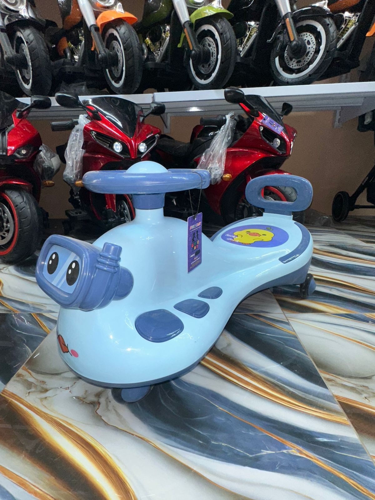 Kids Fish/Diver Style Cartoon Ride-On Push & Sliding Car