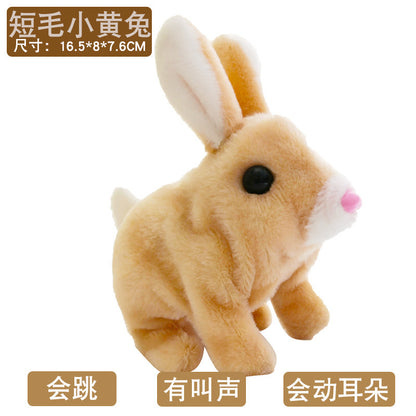 Soft Plush Electric White Rabbit – Interactive Pet Toy That Walks, Talks & Moves Ears