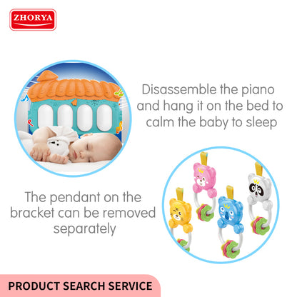 3-in-1 Newborn Baby Play Gym Piano Fitness Play Mat – Interactive, Fun &amp; Developmental