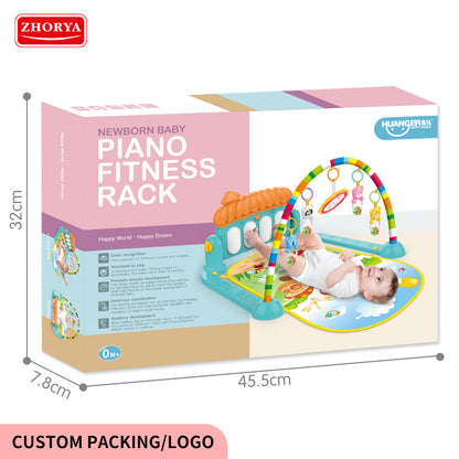 3-in-1 Newborn Baby Play Gym Piano Fitness Play Mat – Interactive, Fun &amp; Developmental