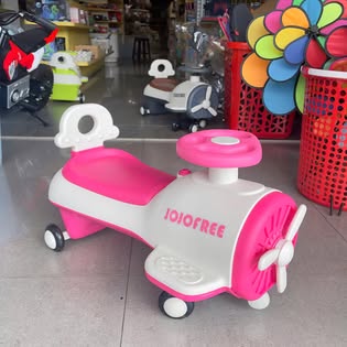 Kids Airplane Style Ride-On Push & Sliding Toy Car