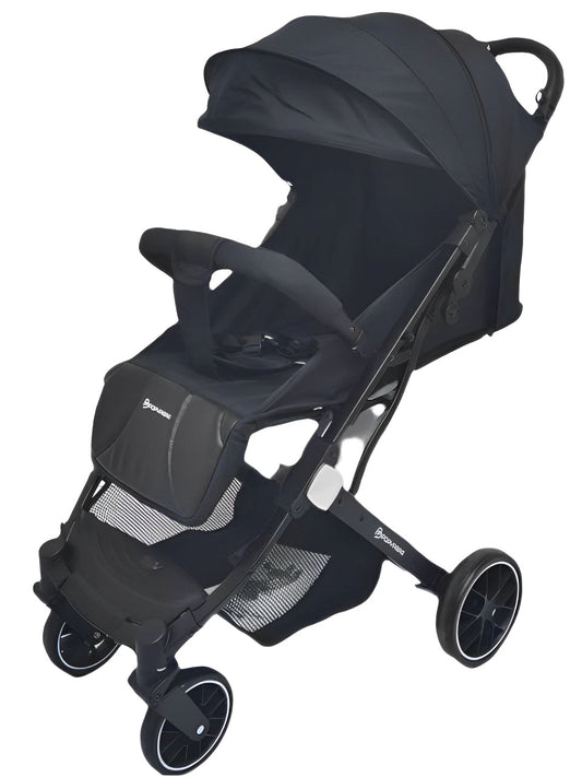 Soft-Ride Black Foldable Baby Stroller