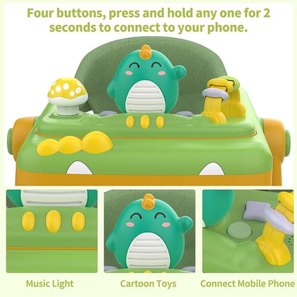 Dino 5-in-1 Multifunctional Baby Walker – Stroller, Jumper, Activity & Adjustable Speed Walker with Sun Shade