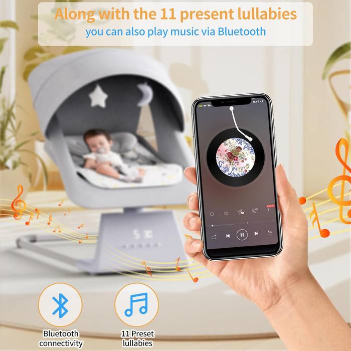Cool Baby 4-in-1  Baby Electric Swing with Remote Control & Touch System
