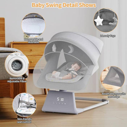 Cool Baby 4-in-1  Baby Electric Swing with Remote Control & Touch System