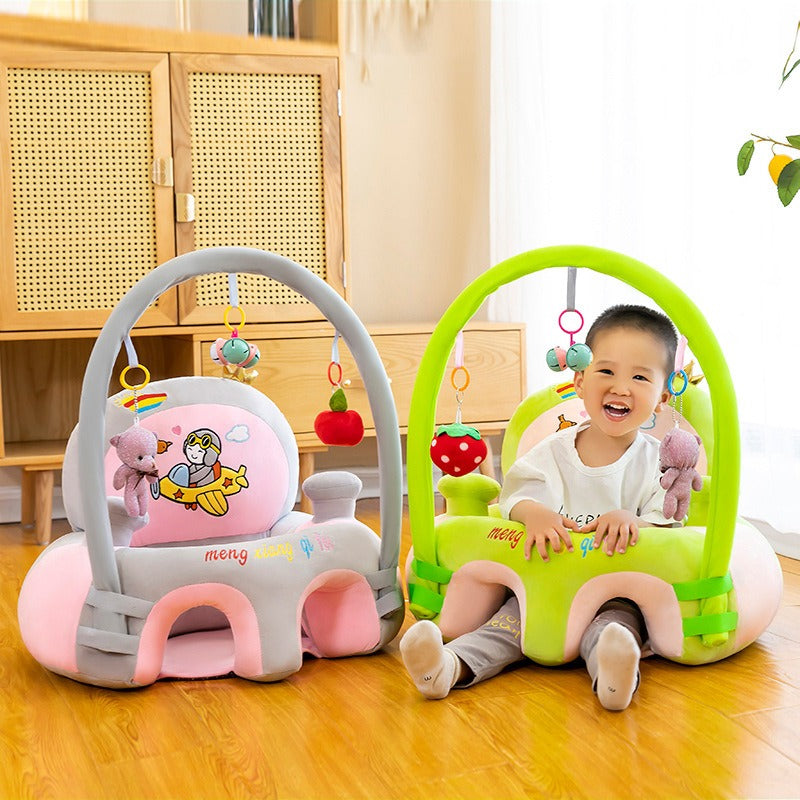 Baby Rattle Sofa Seat – Soft & Supportive Chair with Toy Rod & Washable Cover