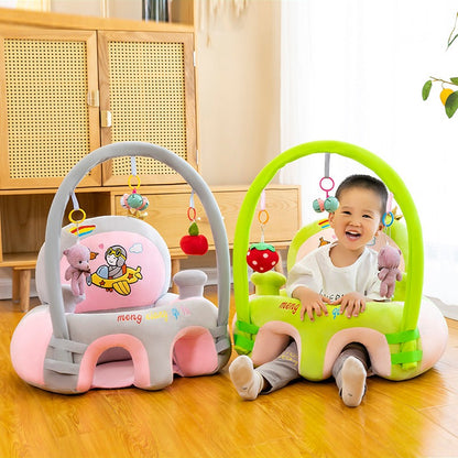 Baby Rattle Sofa Seat – Soft & Supportive Chair with Toy Rod & Washable Cover