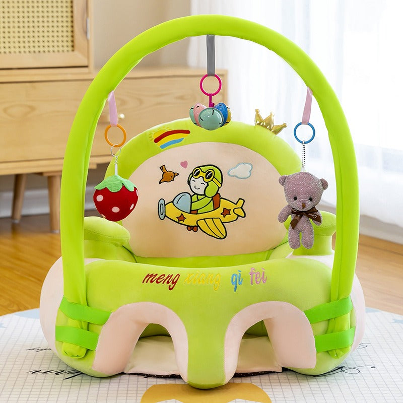 Baby Rattle Sofa Seat – Soft & Supportive Chair with Toy Rod & Washable Cover