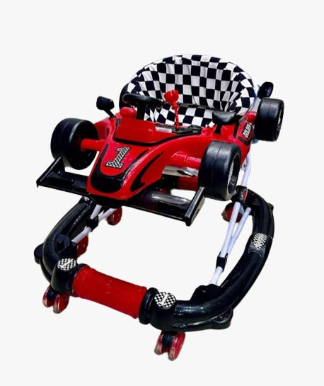 2-in-1 Formula Car Baby Walker – Rocking & Walking Mode with Lights & Music