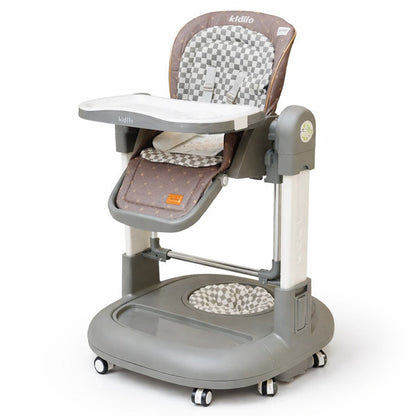 2-in-1 Convertible Baby High Chair & Swing – Grey