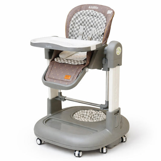 2-in-1 Convertible Baby High Chair & Swing – Grey
