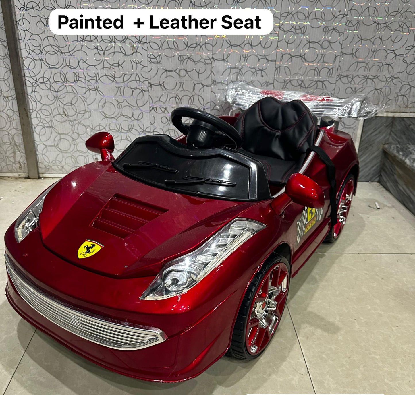 Kids Battery Operated Car – Ferrari Style, Remote Control, Metallic Paint
