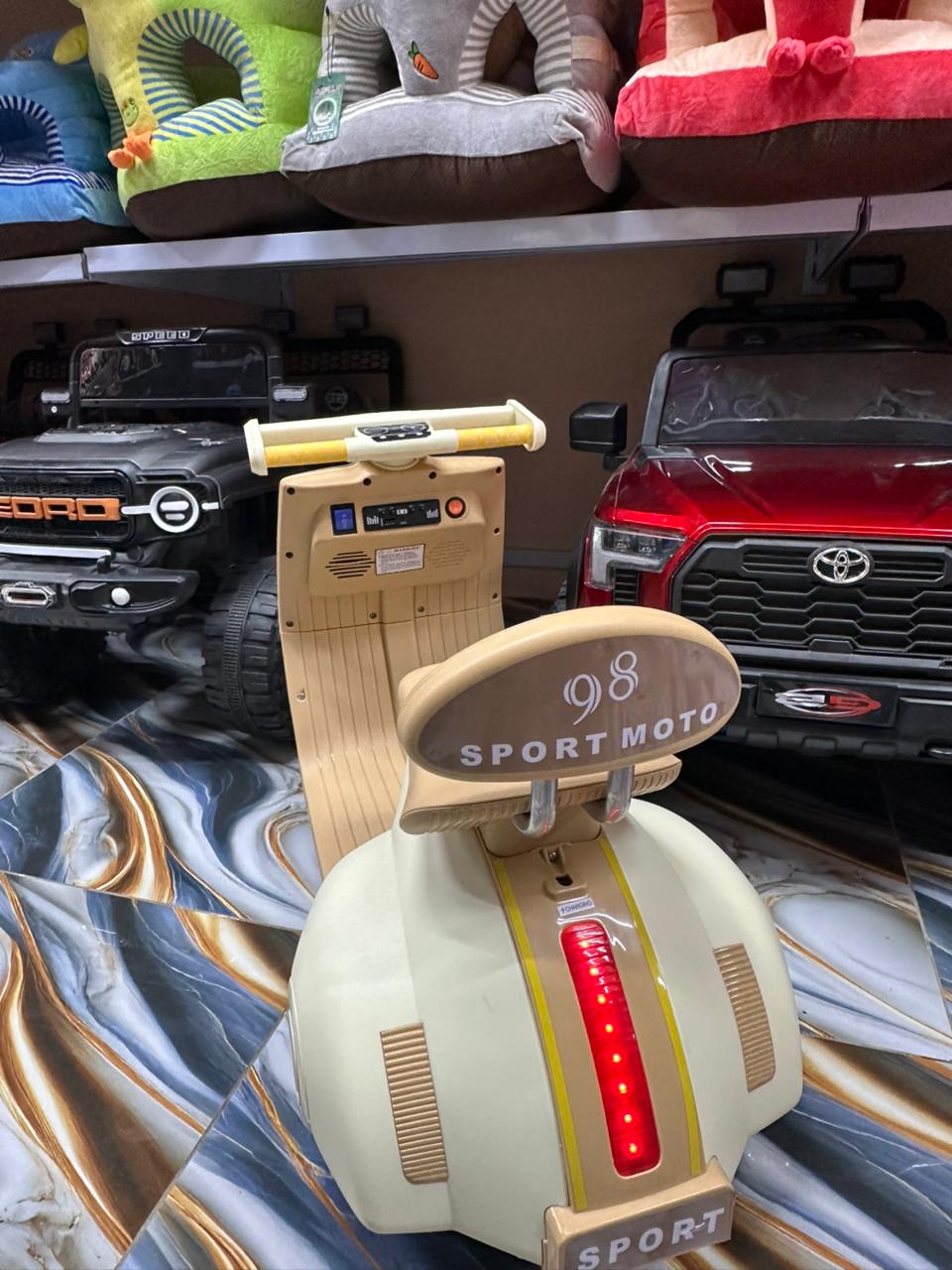 12V Vespa Style Electric Ride-On Scooter – Available in Kids & Adult Sizes