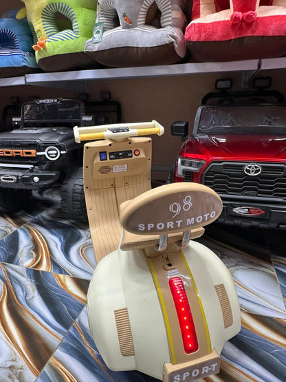 12V Vespa Style Electric Ride-On Scooter – Available in Kids & Adult Sizes