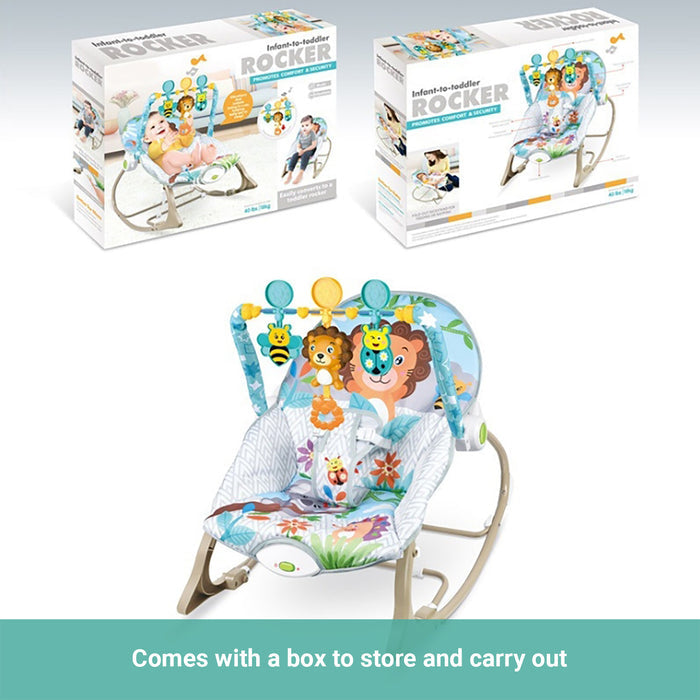 Tiibaby Infant-to-Toddler Rocker – Adjustable Bouncer & Soothing Chair for Baby Comfort