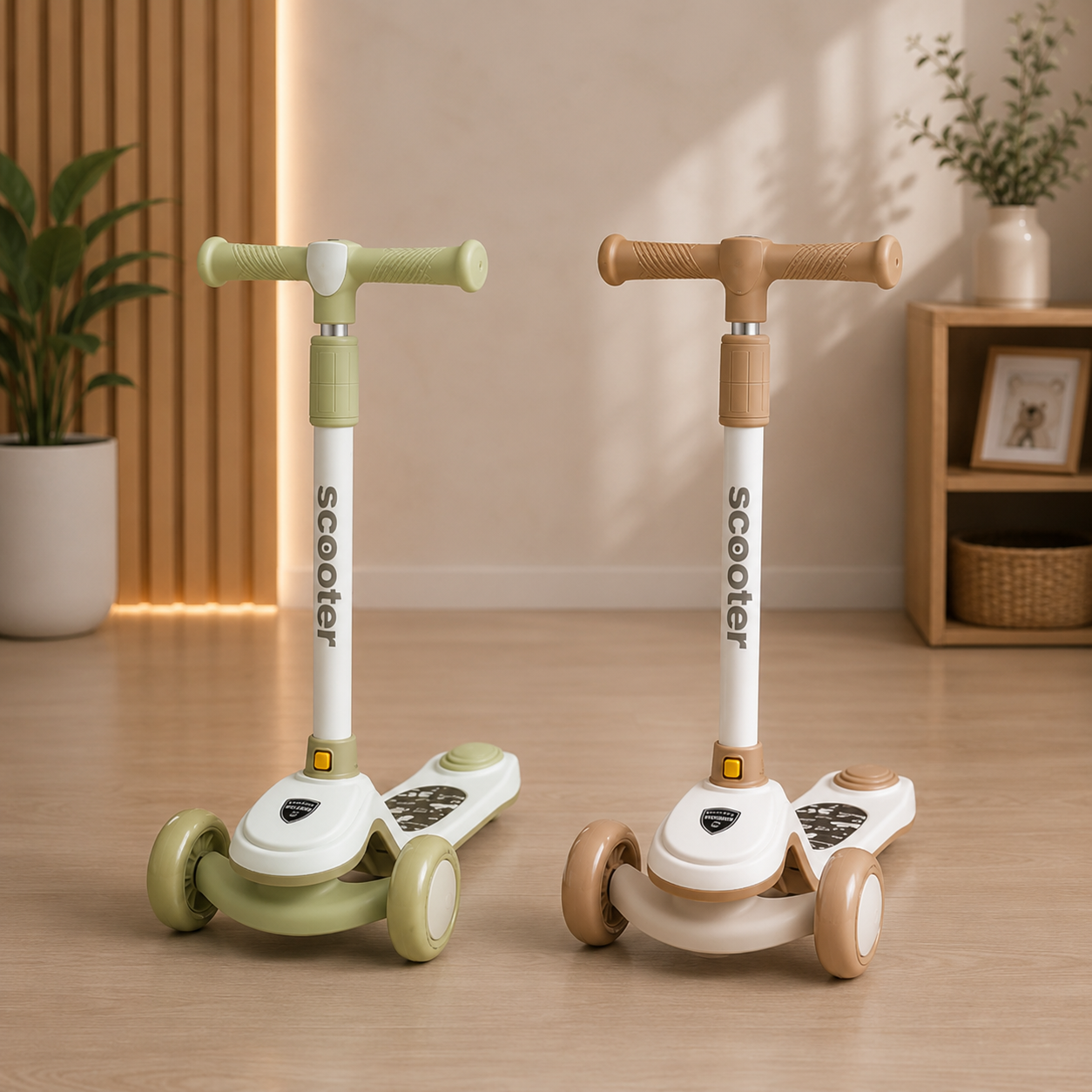 Premium 3-Wheel Kids Scooter with Adjustable Handlebar | Lean-to-Steer Kick Scooter for Boys & Girls