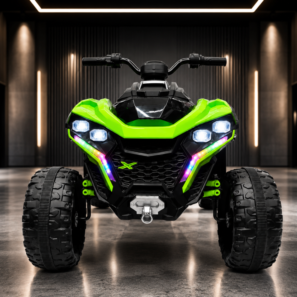 Safari Adventure Kids Electric ATV Quad Bike | 4-Wheel Battery Powered Ride-On with LED Lights & Off-Road Tires thumbnail 3