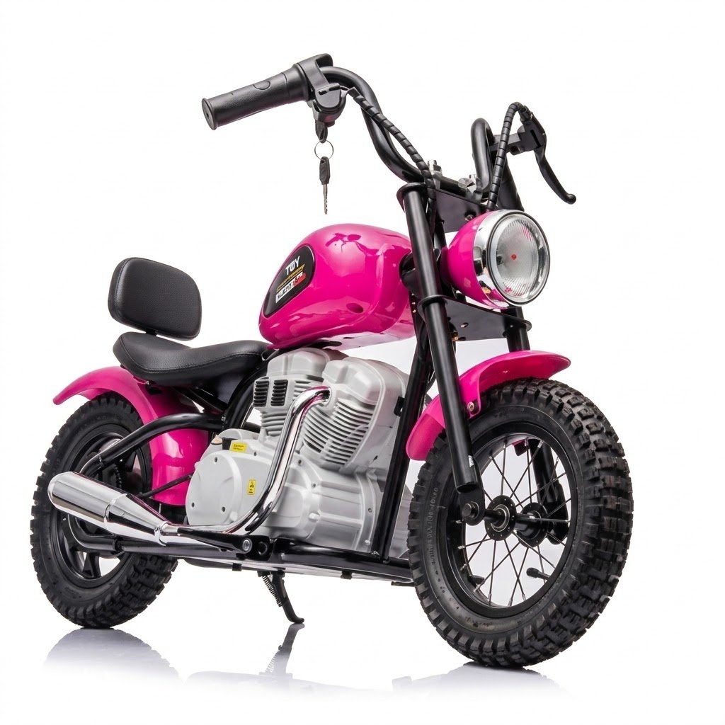 Metal Harley Kids Electric Ride-On Motorcycle 12V Rechargeable – Kids Electric Bike with LED Lights thumbnail 2