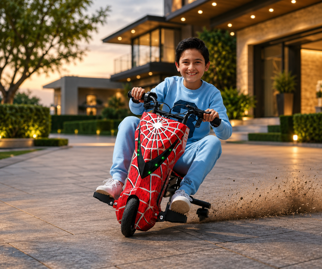 Drifter Electric Drift Trike Ride On Scooter for Kids 24V Rechargeable – Multi Color