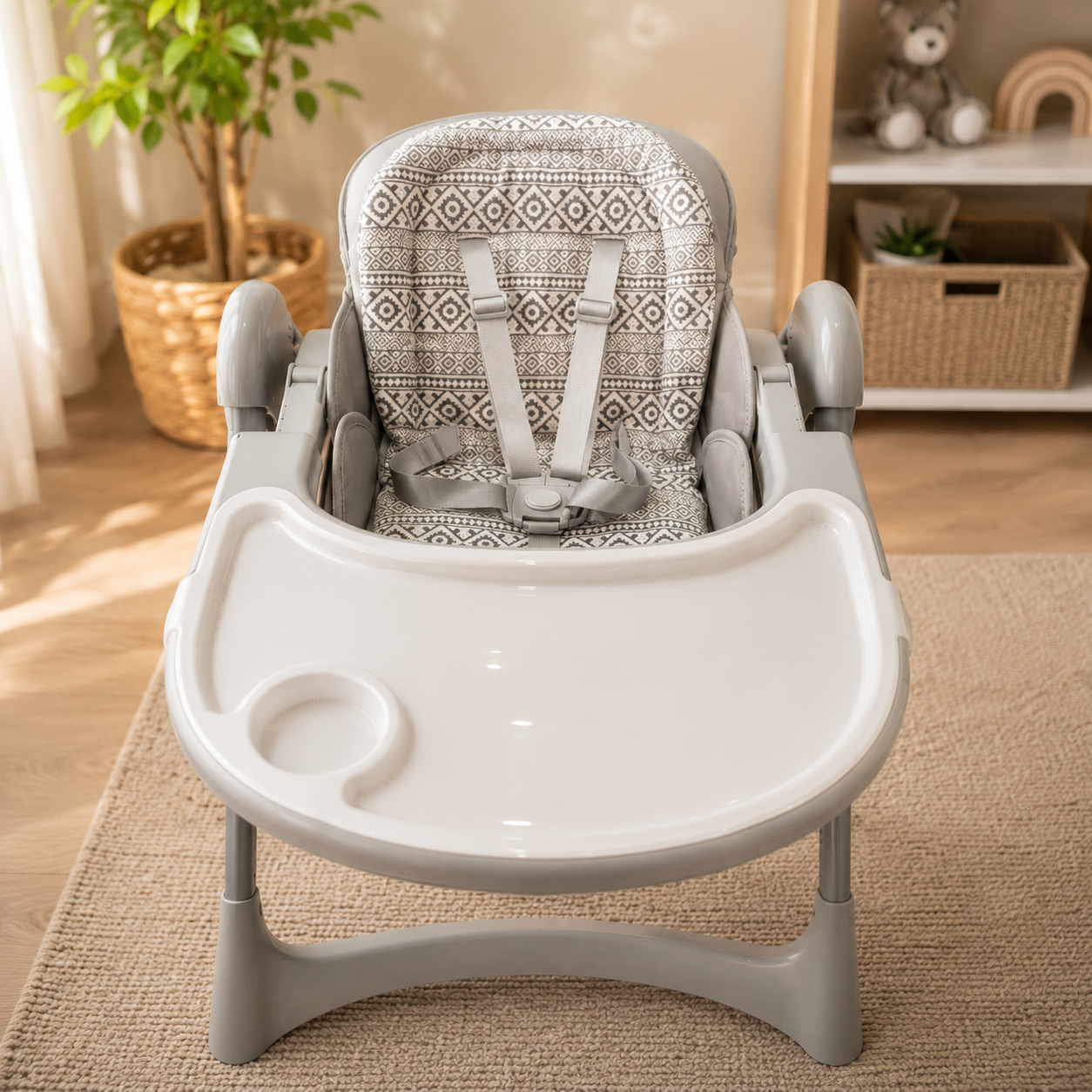 Kidilo 3-in-1 Baby High Chair | Adjustable Feeding & Dining Chair for Babies & Toddlers | Foldable Kids Dining Chair with Removable Tray