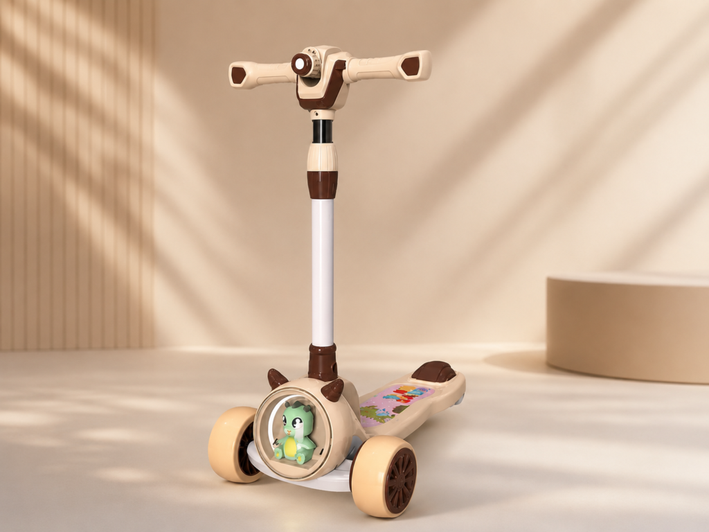 3-in-1 Kids Scooter with LED Wheels & Adjustable Handlebar | Foldable Toddler Kick Scooter for Boys & Girls thumbnail 2