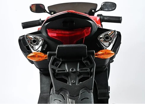 Kawasaki Ninja Style Kids Electric Ride On Sports Bike 12V Rechargeable Motorcycle with LED Lights – Red