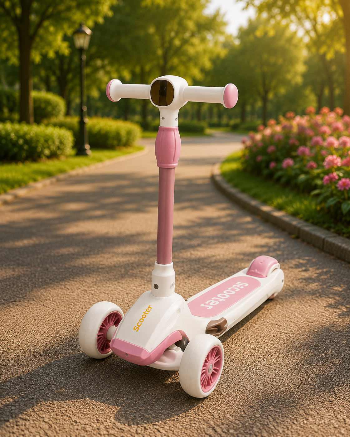 Premium 3-Wheel Kids Scooter with Adjustable Handlebar | Lean-to-Steer Kick Scooter for Boys & Girls