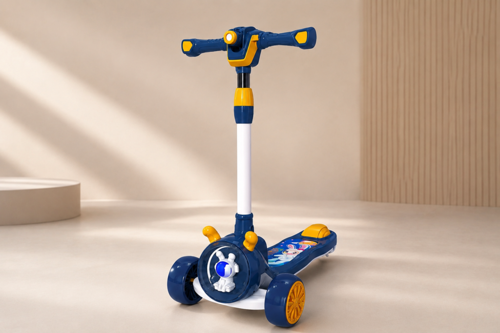 3-in-1 Kids Scooter with LED Wheels & Adjustable Handlebar | Foldable Toddler Kick Scooter for Boys & Girls