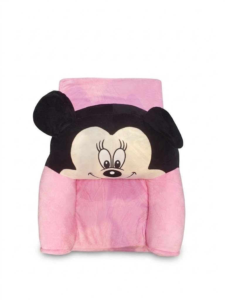 Pink Minnie Mouse Kids Sofa – 3-Panel Foldable Baby Sofa & Comfortable Kids Seating Chair thumbnail 4