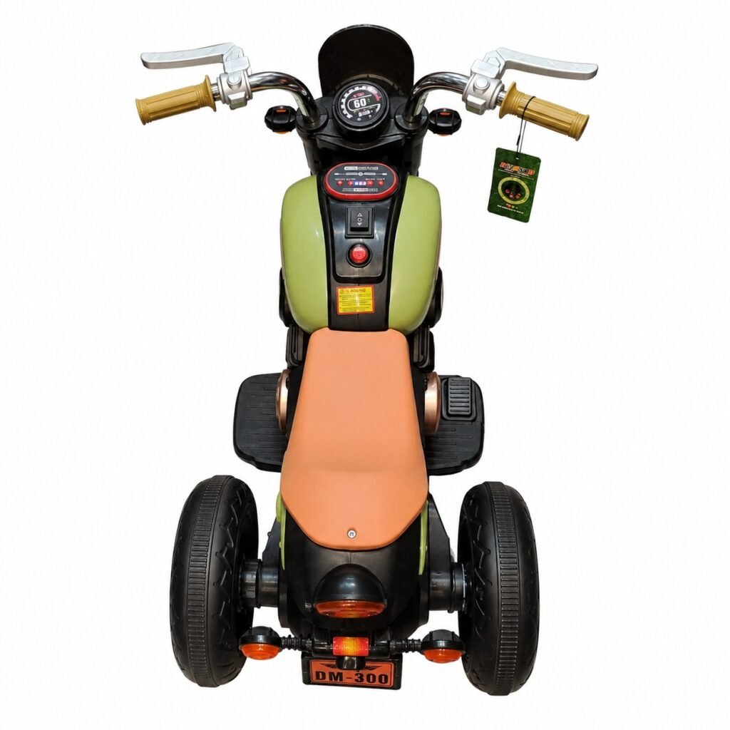 Street Tracker Kids Electric Ride-On Motorcycle | 3-Wheel Battery Powered Classic Bike with LED Headlight thumbnail 2