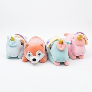 Unicorn teddy pillow with blanket