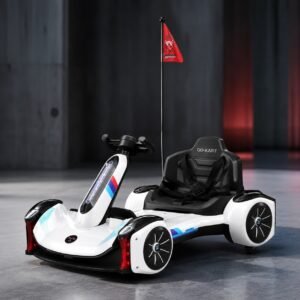 Kids Electric Go-Kart Ride-On Car | Rechargeable Racing Car with LED Lights