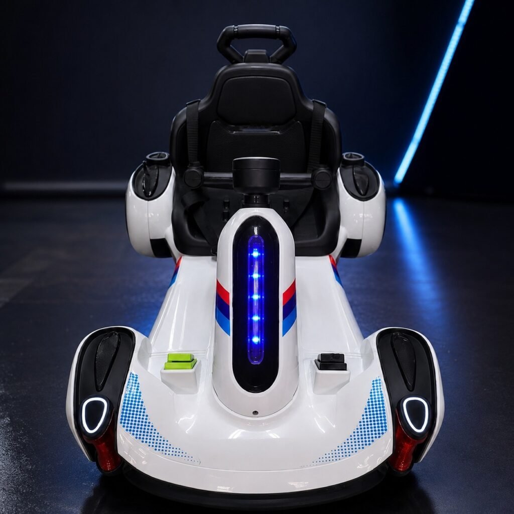 Kids Electric Go-Kart Ride-On Car – Rechargeable Racing Car for Kids with LED Lights thumbnail 3