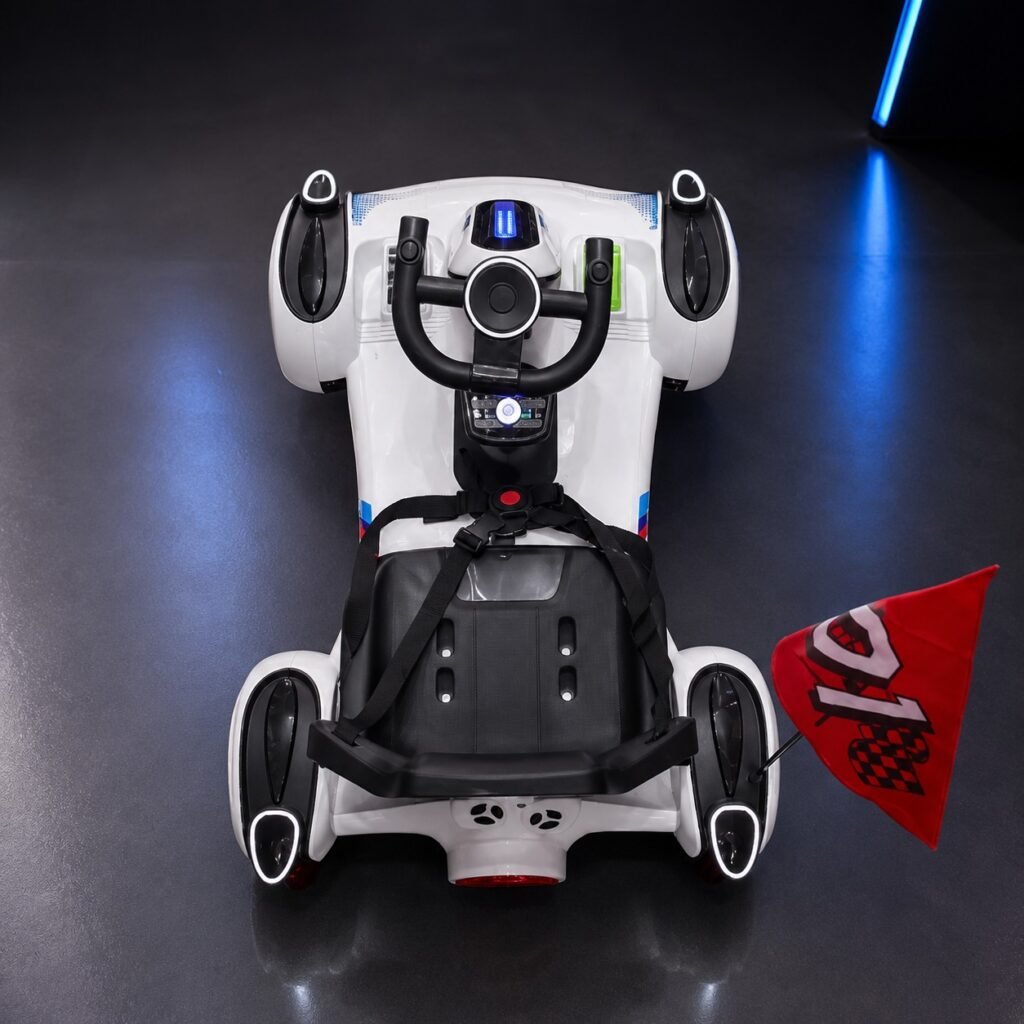 Kids Electric Go-Kart Ride-On Car – Rechargeable Racing Car for Kids with LED Lights thumbnail 2