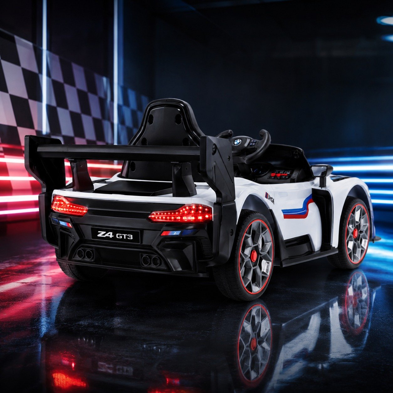 12V Kids Electric Ride-On Sports Car with Remote Control, LED Lights, Music, USB & Rechargeable Battery – Luxury Racing Car for Boys & Girls
