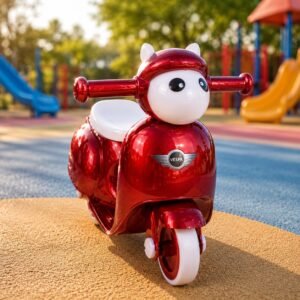 Kids Ride-On Scooter for Toddlers – Cute Cartoon Balance Bike with Silent Wheels, Stable Design & Comfortable Seat | Indoor & Outdoor Baby Ride-On Toy