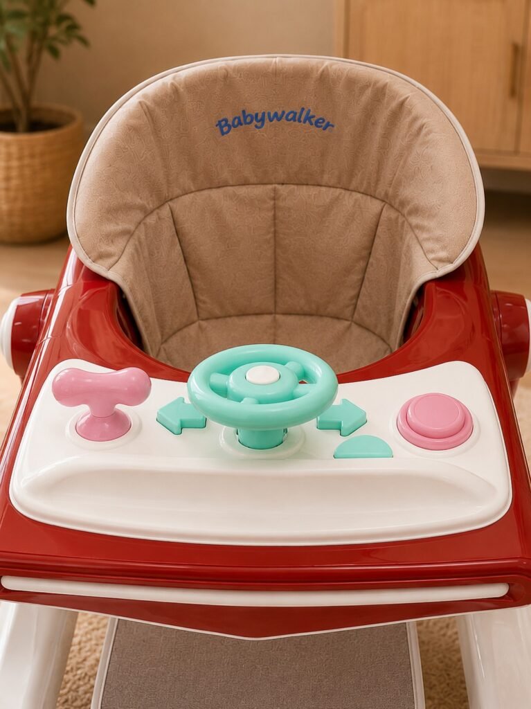 Baby Walker with Parent Push Handle, Adjustable Height, Activity Tray & Foldable Design | Musical Learning Walker for Babies thumbnail 2