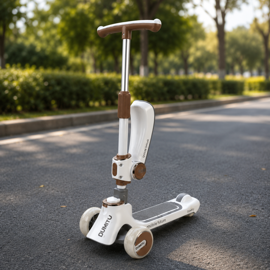 3-in-1 Kids Kick Scooter with Removable Seat & Adjustable Handlebar | Foldable Toddler Scooter for Boys & Girls | 3-Wheel Lean-to-Steer Scooter thumbnail 3