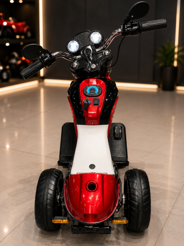 Harley-Davidson Kids Electric Ride-On Motorcycle, 3-Wheel Battery Powered LED Toy Bike Red thumbnail 2