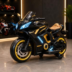 Super Sports Kids Electric Ride On Bike 12V Rechargeable Motorcycle with LED Lights