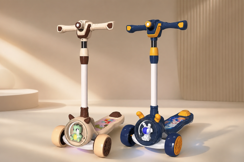 3-in-1 Kids Scooter with LED Wheels & Adjustable Handlebar | Foldable Toddler Kick Scooter for Boys & Girls thumbnail 3