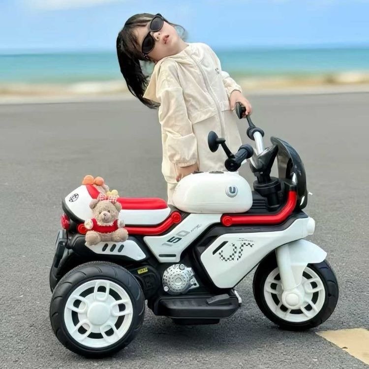 Mini Sports Ride-On Electric Bike for Kids | 3-Wheel Battery Powered Motorcycle with LED Headlight, Music & Training Wheels thumbnail 2
