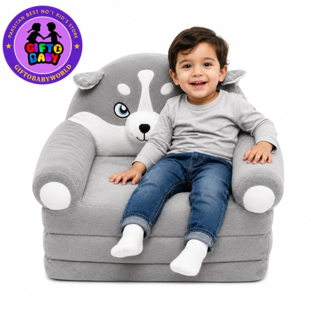 Kids Sofa – 3-Panel Foldable Baby Sofa & Comfortable Kids Seating Chair