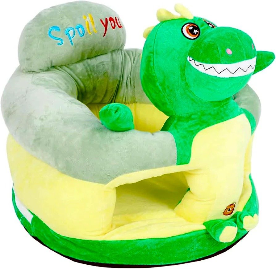 Plush Cartoon Dinosaur Baby Floor Seat – Soft Support Sofa for Babies Learning to Sit