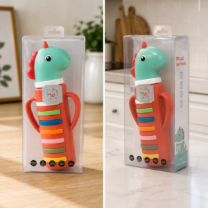 Cute Dinosaur Pop Tube Water Bottle for Kids with Straw & Handle | Leakproof BPA Free Drinking Bottle for School & Travel